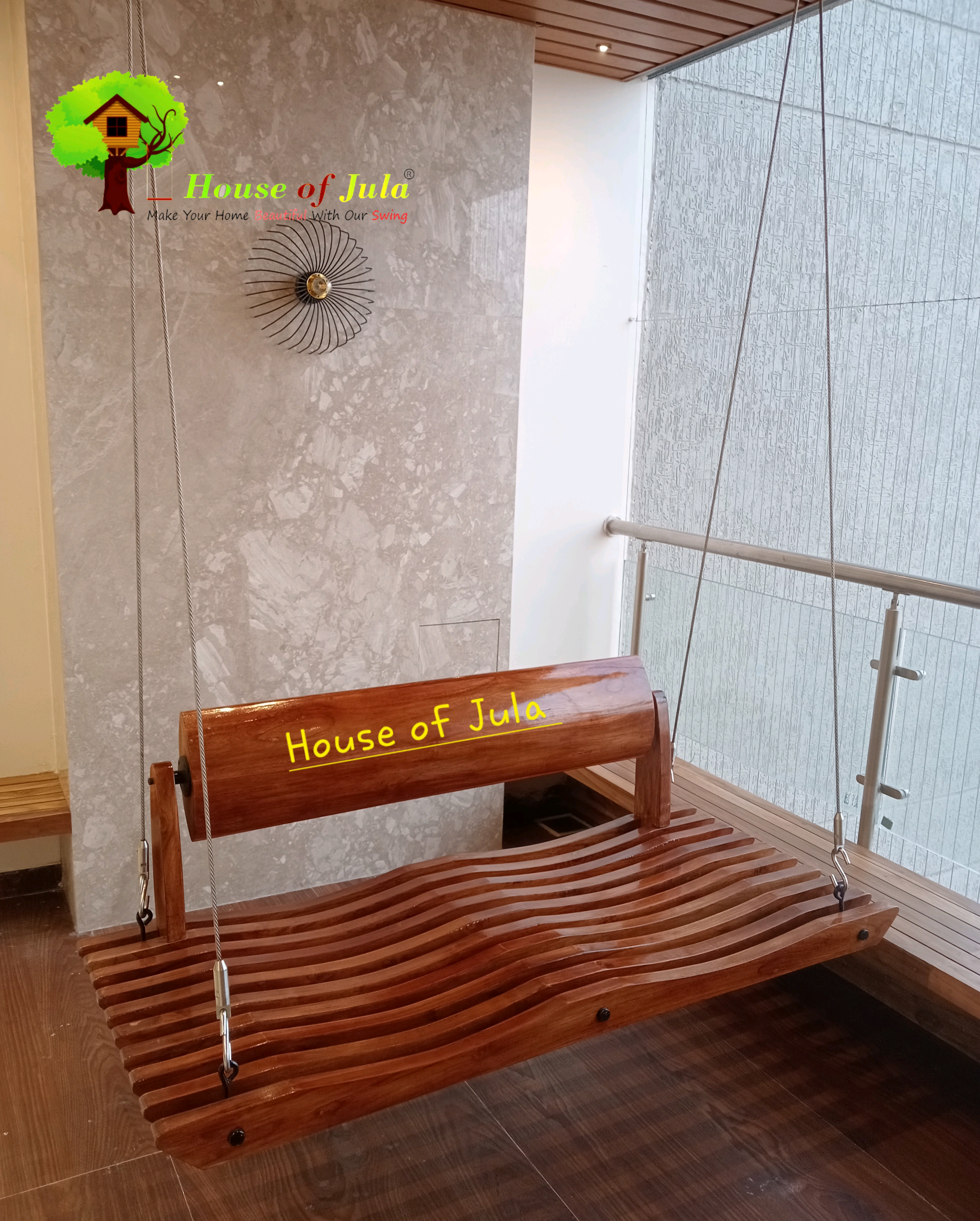 Wooden Hanging Stylish Swing 